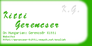 kitti gerencser business card